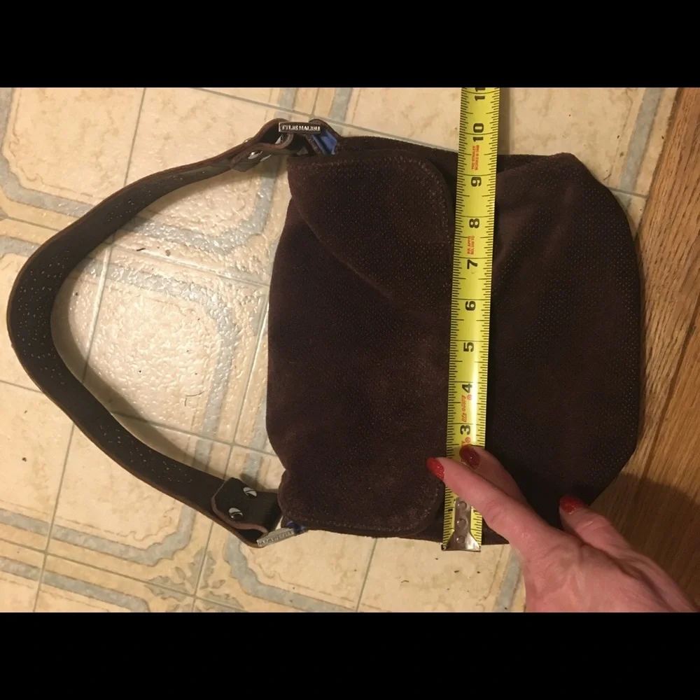 Tylie Malibu Brown Suede Satchel - Picture 7 of 8